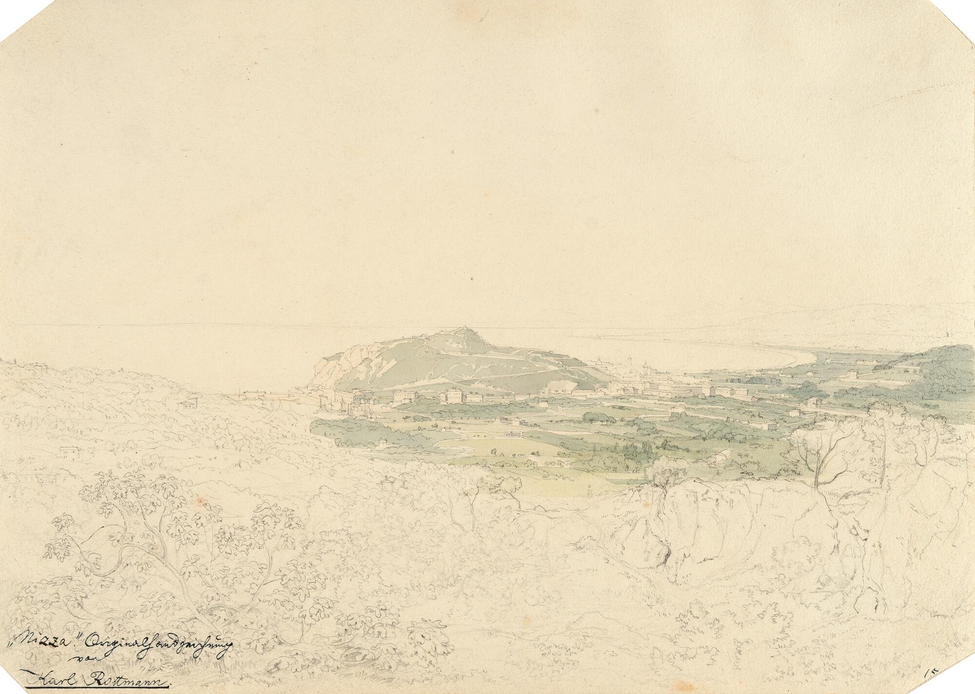 Carl Rottmann - Blick auf Nizza