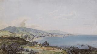 Carl Rottmann - View of the Bay of Genoa