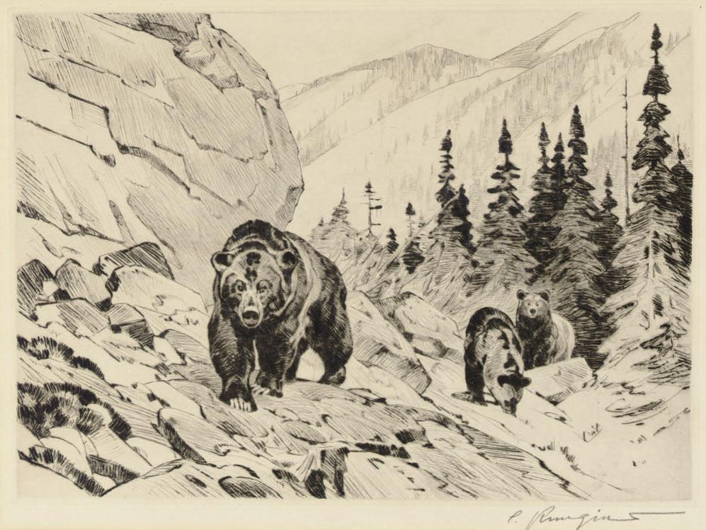 Carl Rungius - Out of the Canyon