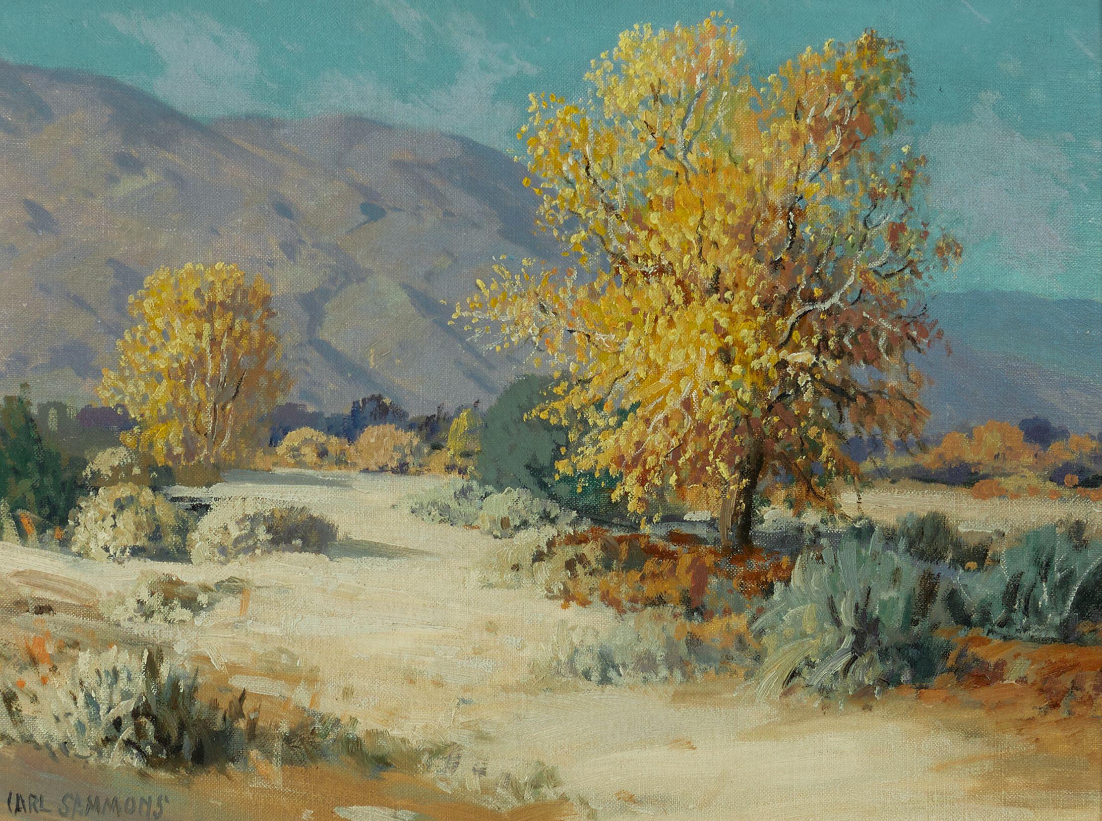 Carl Sammons - Cottonwoods, Autumn, Palm Springs and Smoke Trees, Palm Springs (a group of two)