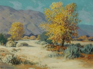 Carl Sammons - Cottonwoods, Autumn, Palm Springs and Smoke Trees, Palm Springs (a group of two)