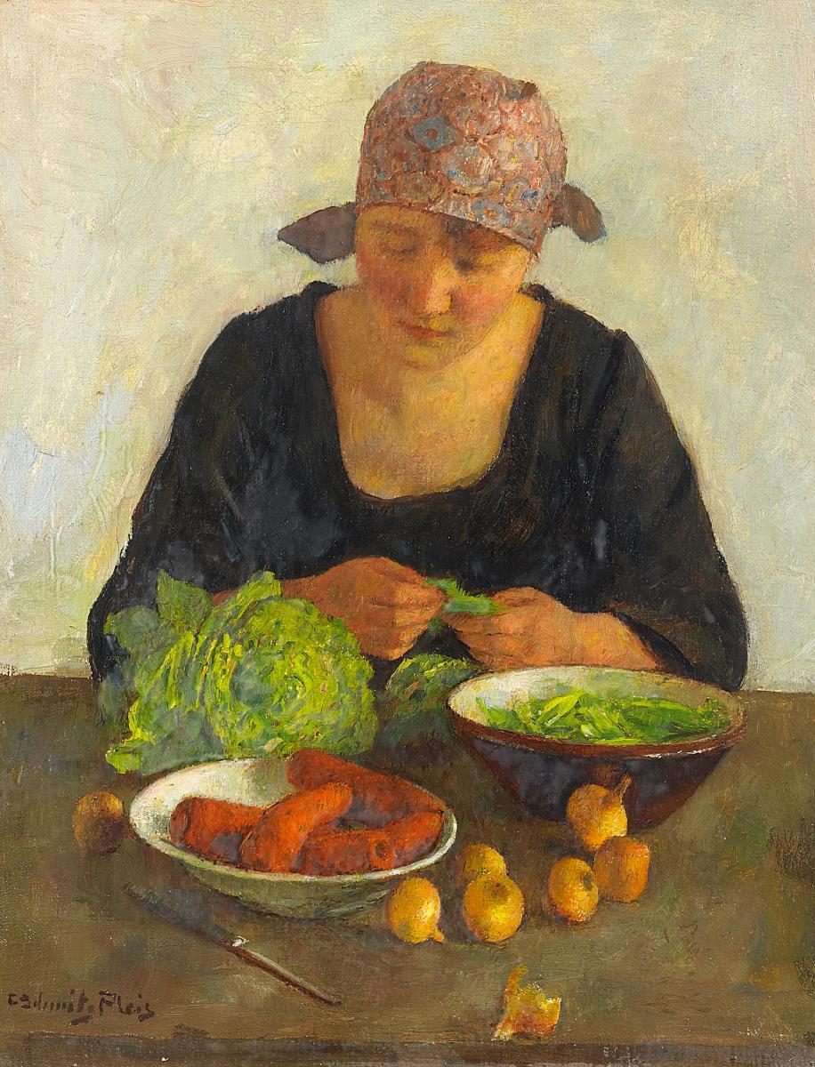 Carl Schmitz-Pleis - Beim Gemüseputzen