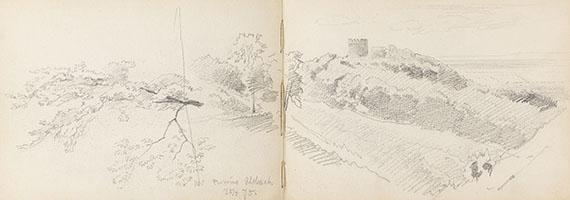 Carl Schweich - 3 Skizzenbücher mit Landschafts- und Porträtstudien