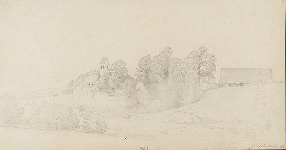 Carl Schweich - Ansicht eines Dorfes