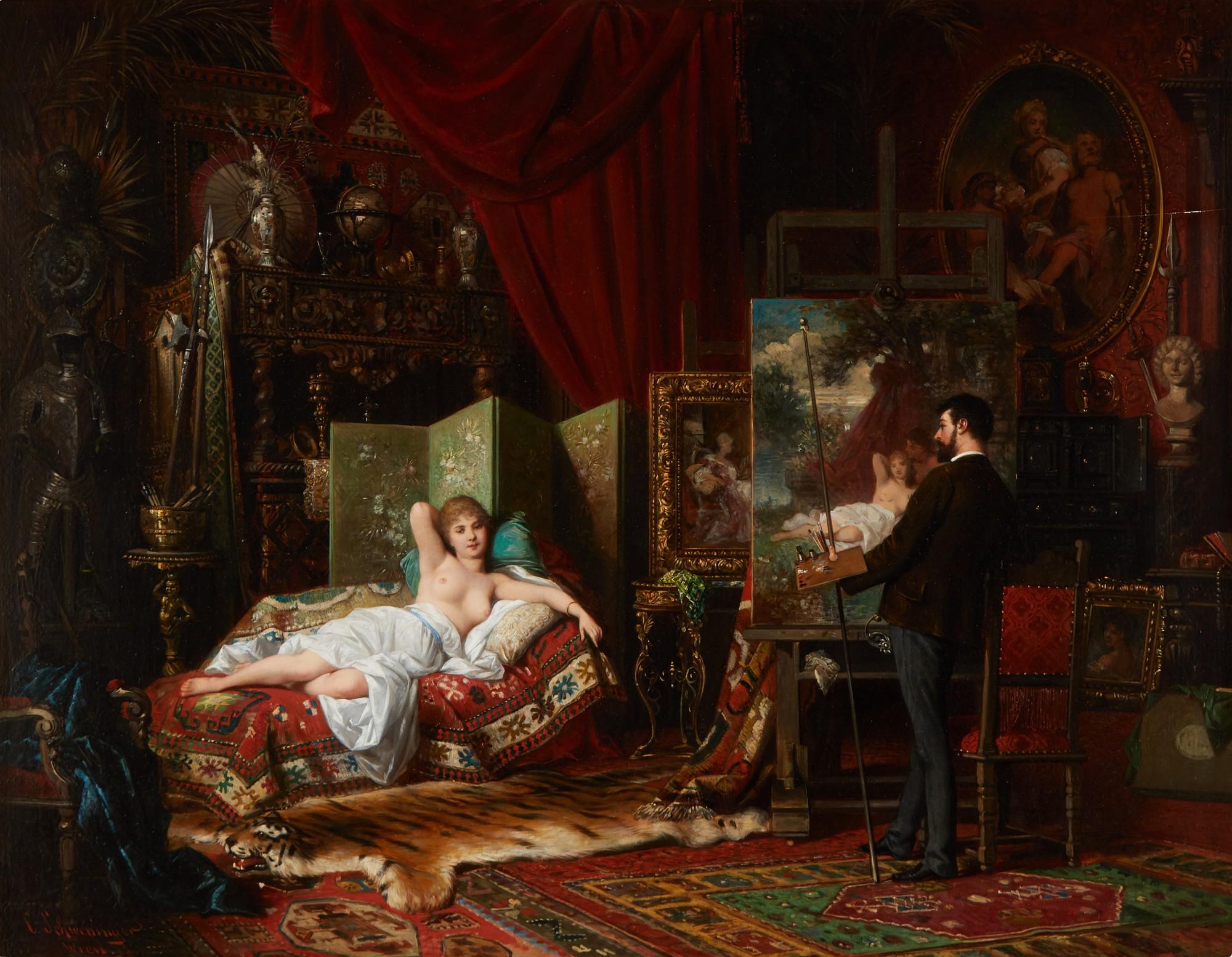 Carl Schweninger Jnr. - In the Artist\'s Studio