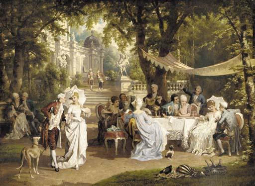 Carl Schweninger - The garden party