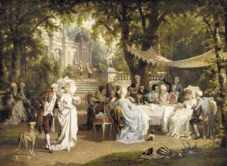 Carl Schweninger - The garden party