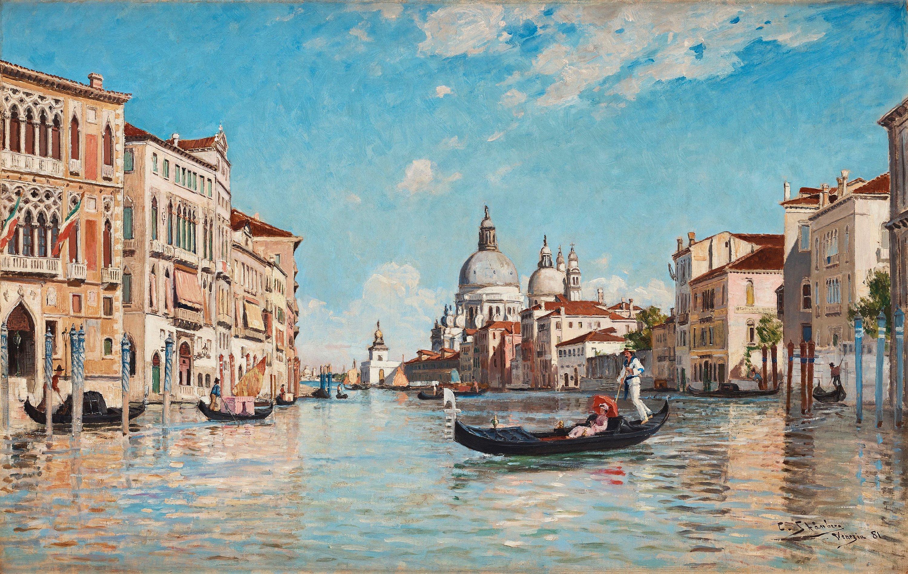 Carl Skånberg - Canal Grande with view over Santa Maria della Salute
