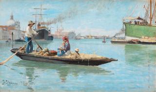 Carl Skånberg - Venetian view over Canal Grande