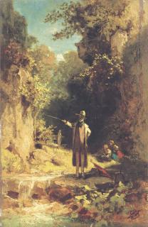 Carl Spitzweg - Der Angler: The fisherman