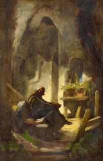 Carl Spitzweg - Der gähnende Mönch