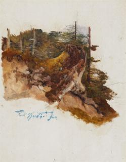 Carl Spitzweg - EIn Eingang zu einem Bergwerksstollen