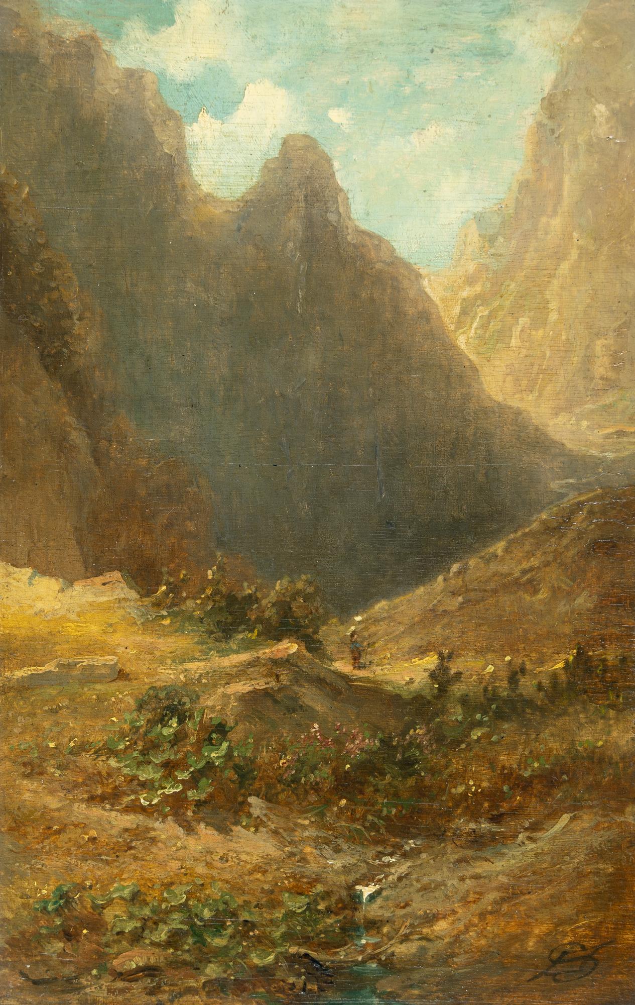 Carl Spitzweg - Gebirgstal