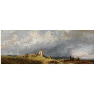 Carl Spitzweg - German \'Dorfkirche And Der Scheldemundung\'