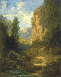 Carl Spitzweg - German Gebirgslandschaft (Mountain Landscape)