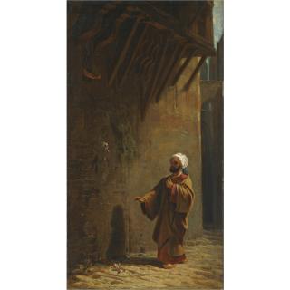 Carl Spitzweg - German strasse In Kairo - Türk\' Findet Rose (A Cairo Street)