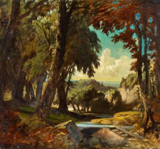 Carl Spitzweg - Romantische Landschaft / Bretonische Landschaft