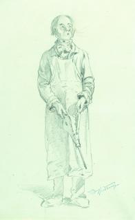 Carl Spitzweg - Schmied mit Blasebalg