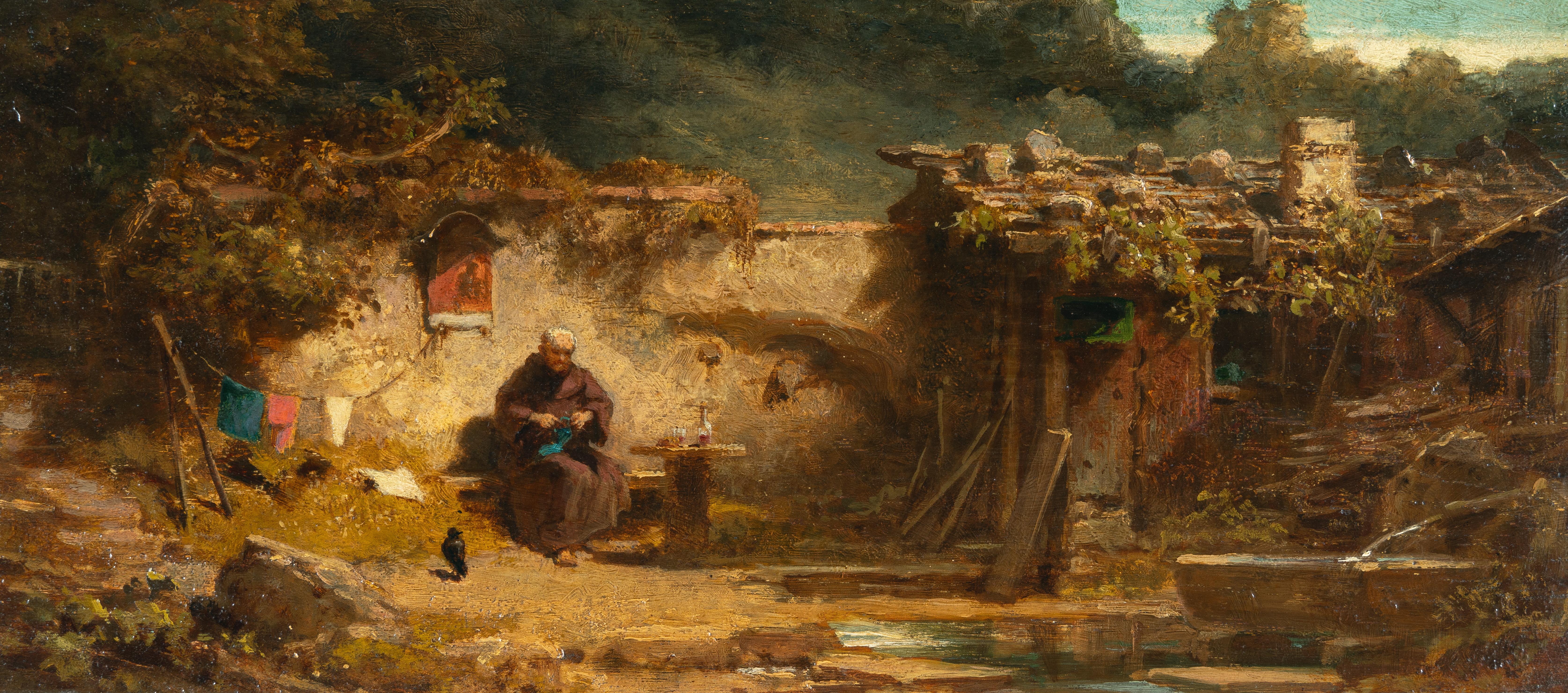 Carl Spitzweg - Strickender Einsiedler
