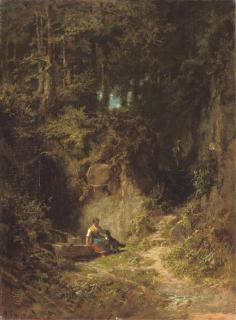 Carl Spitzweg - Waldlandschaft (Woodland Landscape)