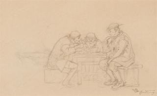 Carl Spitzweg - Zechende Bauern