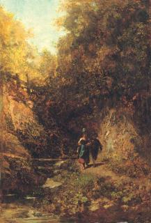 Carl Spitzweg - Zwei Kinder im Wald (Two children in a woodland)