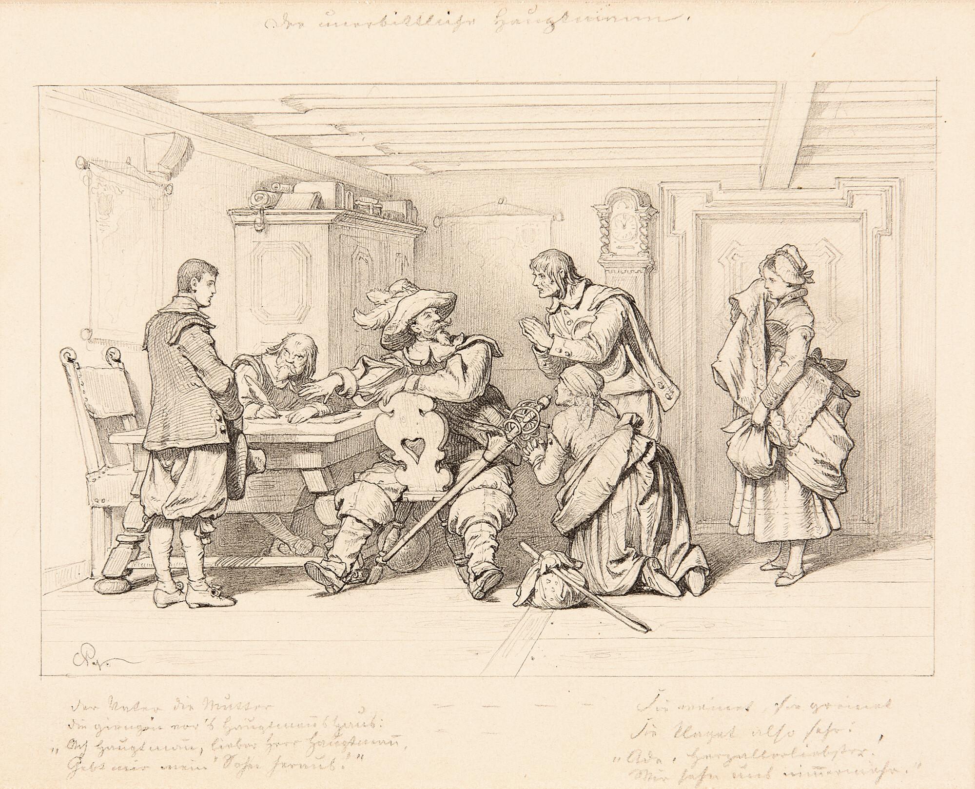 Carl Theodor von Piloty - „Der unerbittliche Hauptmann“.