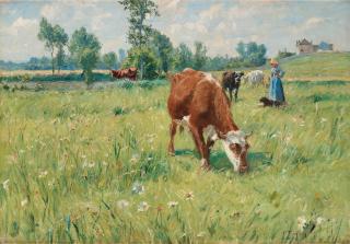 Carl Trägårdh - Grazing cattle