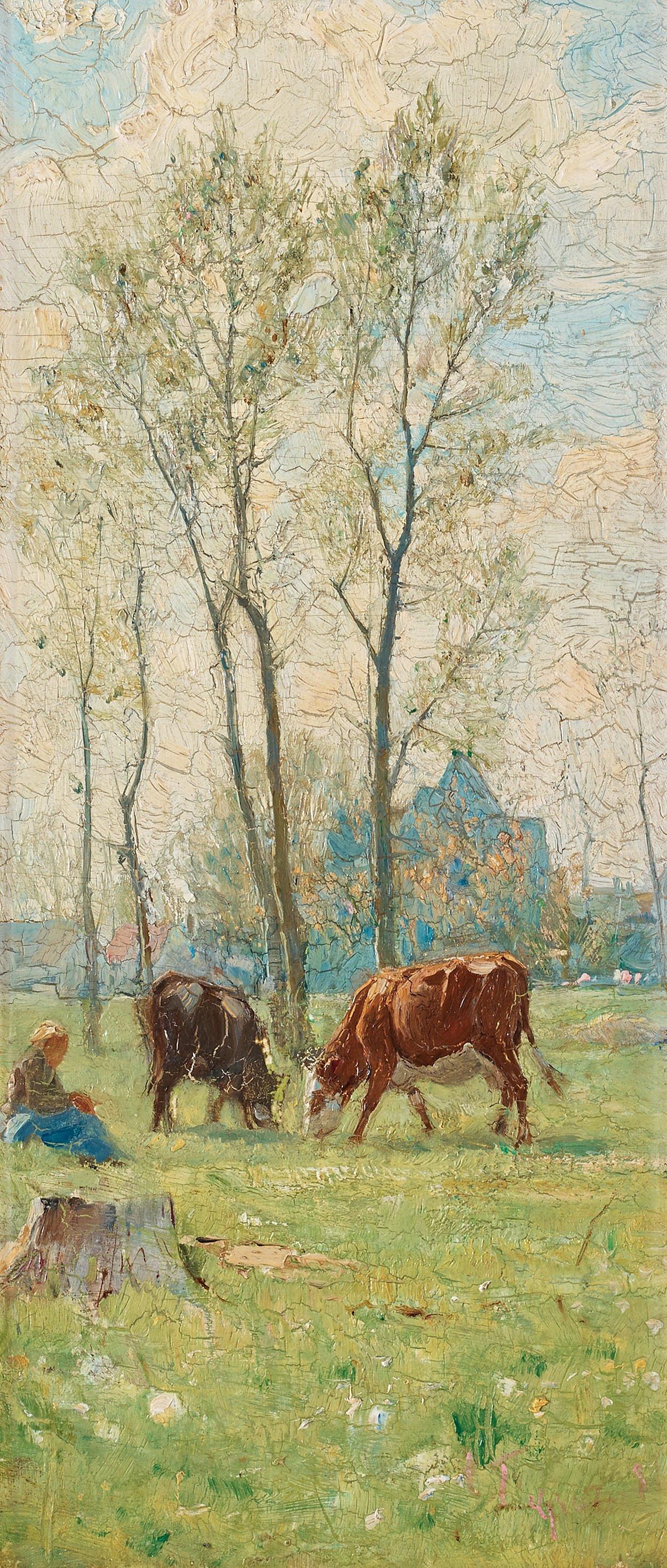 Carl Trägårdh - Spring landscape from Grez