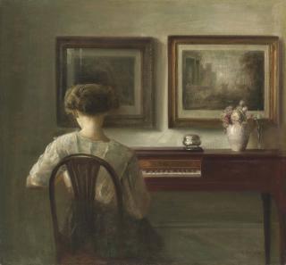 Carl Vilhelm Holsøe - Young Lady at the spinet