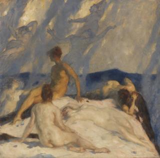 Carl von Marr - Meeresnymphen in der Brandung