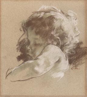 Carl von Marr - Schlafendes Kind