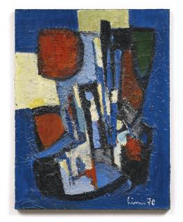 Carl Walter Liner - Abstraktion (In Blau/Grün/Rot/Weiss), 1970