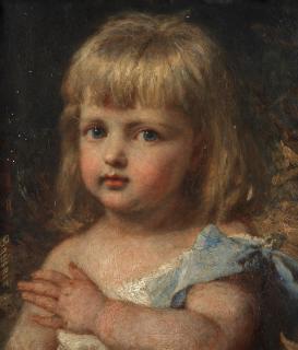 Carl Wilhelm Friedrich Bauerle - Portrait of a young girl thought to be Princess Caroline Murat