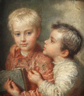 Carl Wilhelm Friedrich Bauerle - Two young boys
