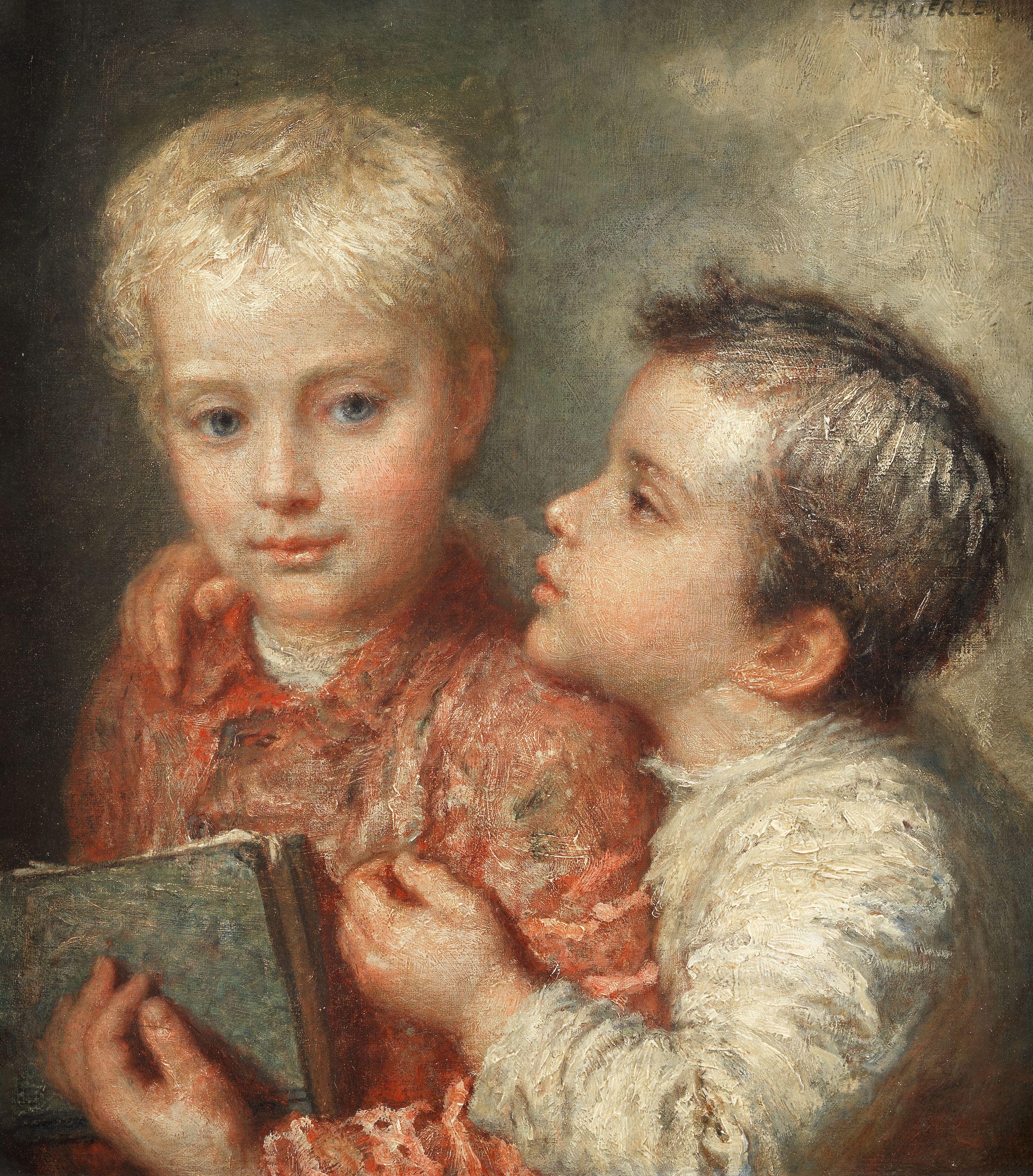 Carl Wilhelm Friedrich Bauerle - Two young boys