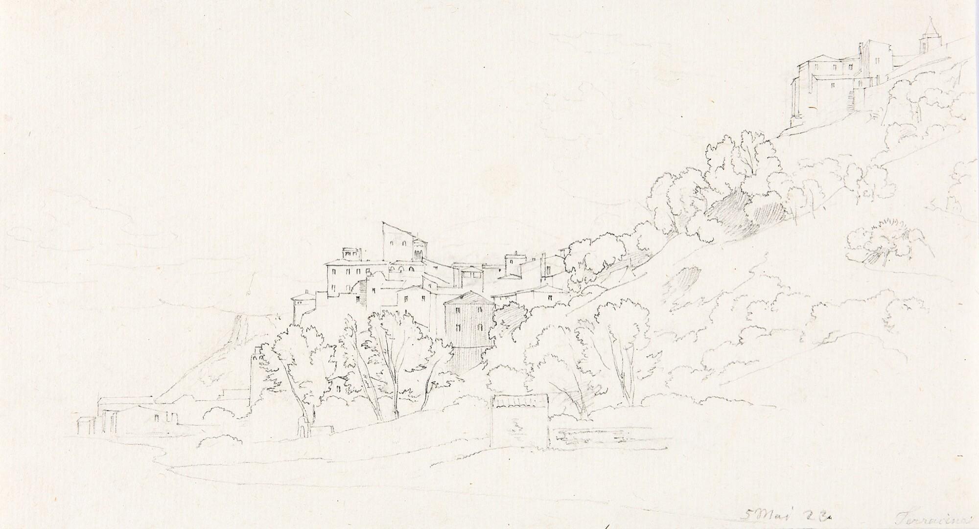 Carl Wilhelm Götzloff - Blick auf Terracina.