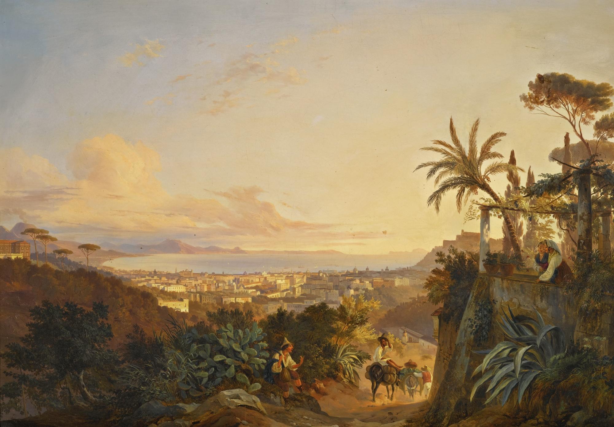 Carl Wilhelm Götzloff - German The Gulf Of Naples, Viewed From The Capo Di Monte