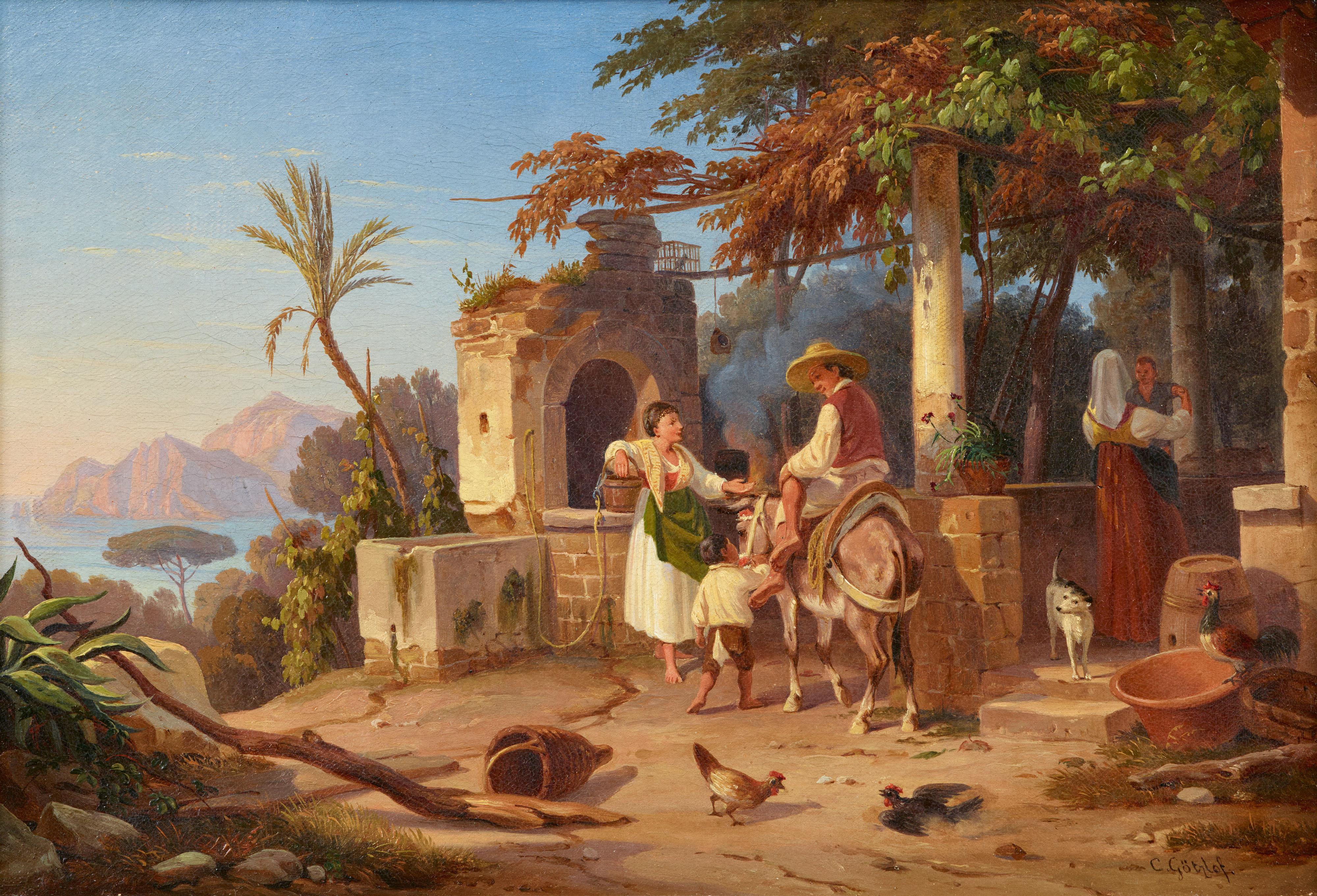 Carl Wilhelm Götzloff - Italienische Küste bei Massa Lubrense