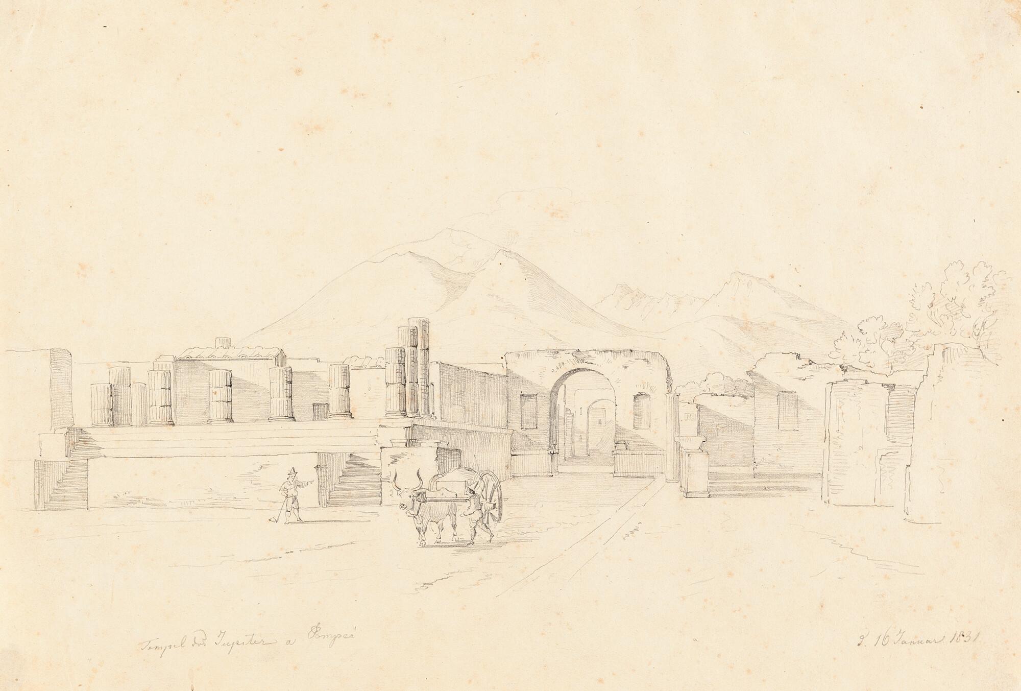 Carl Wilhelm Götzloff - „Tempel des Jupiter a Pompeji“