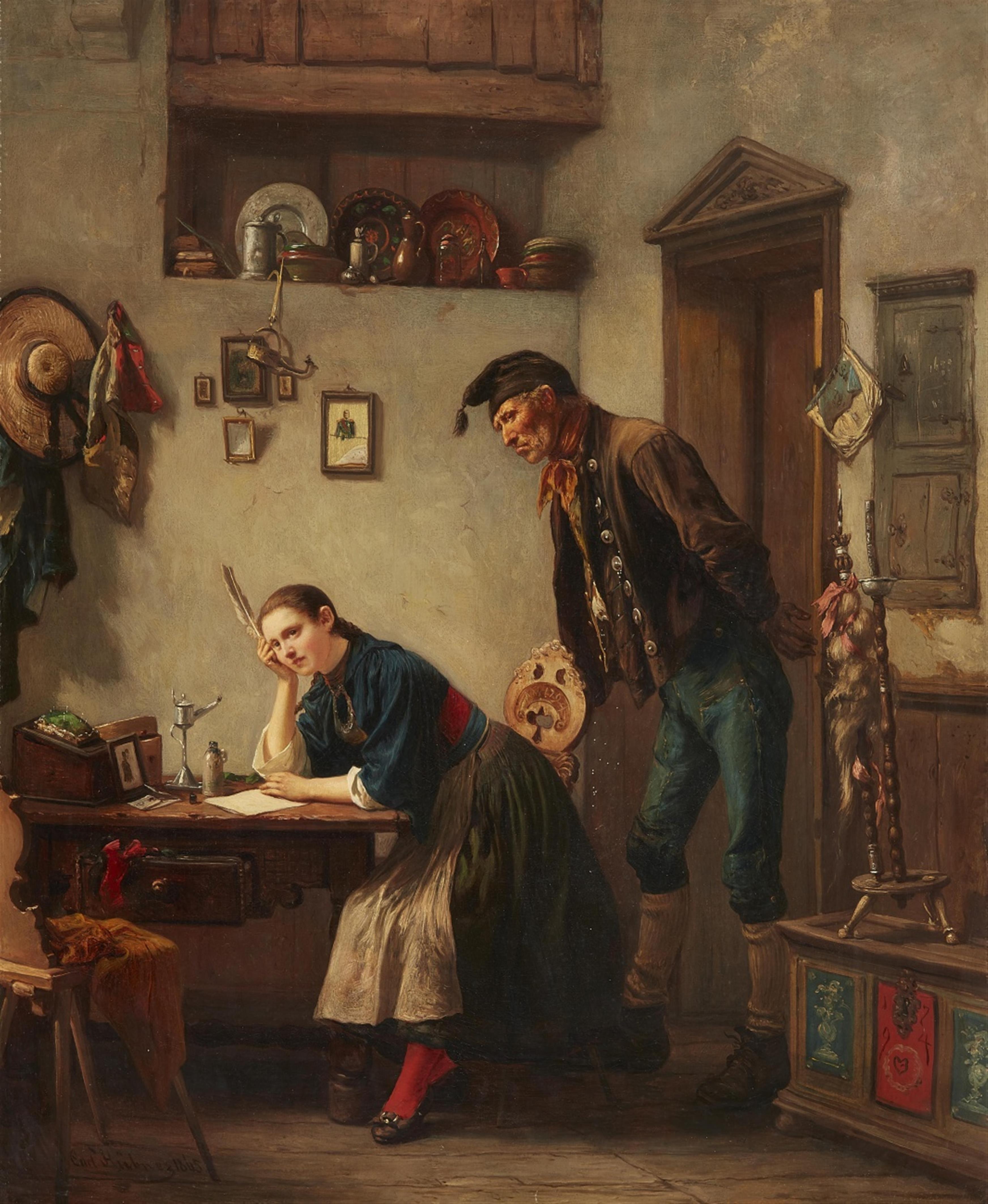 Carl Wilhelm Hübner - Der Liebesbrief