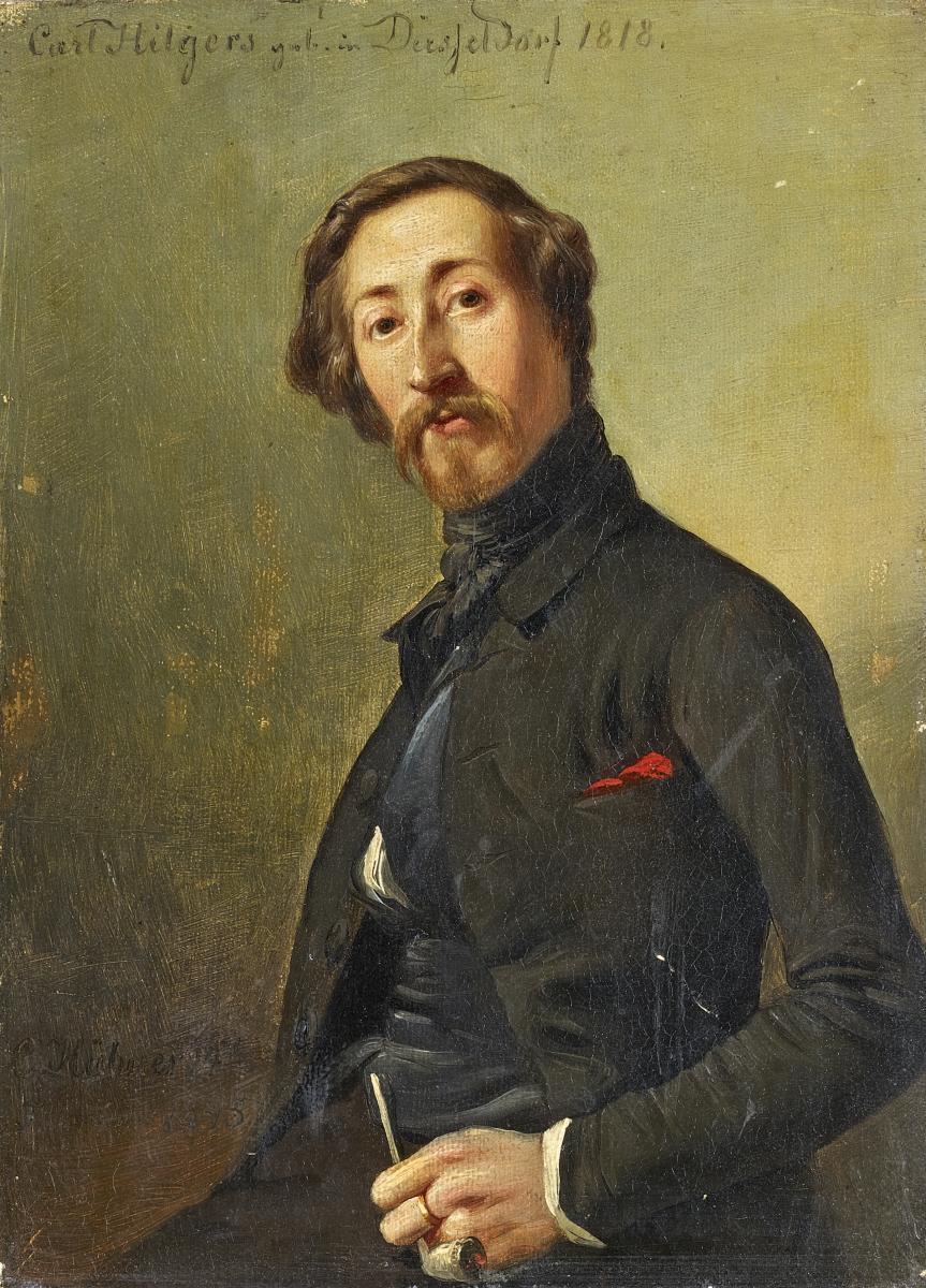 Carl Wilhelm Hübner - Porträt des Düsseldorfer Malers Carl Hilgers (1818-1890)