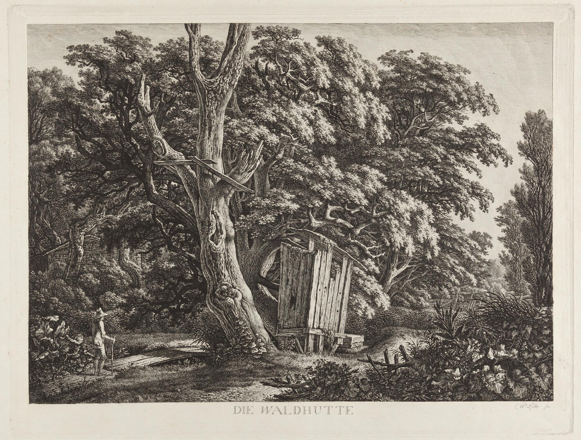 Carl Wilhelm Kolbe d. Ä. - 3 Bll.: Die Waldhütte – die Wassermühle – das Gasthaus