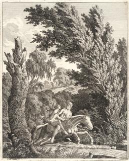 Carl Wilhelm Kolbe d. Ä. - 3 Bll.: Ein Reiter mit Lanze – Ein Satyr verfolgt eine Nymphe – Reitender Kuhhirte