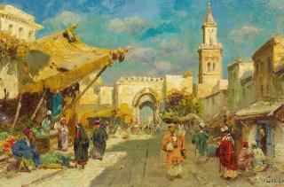 Carl Wuttke - Basar in der Altstadt von Tunis.