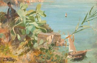 Carl Wuttke - Capri mit Opuntien