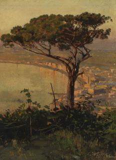 Carl Wuttke - Golf von Neapel im Abendlicht