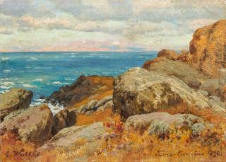 Carl Wuttke - Küstenpartie auf der Insel Tscha-lien-tao in China.