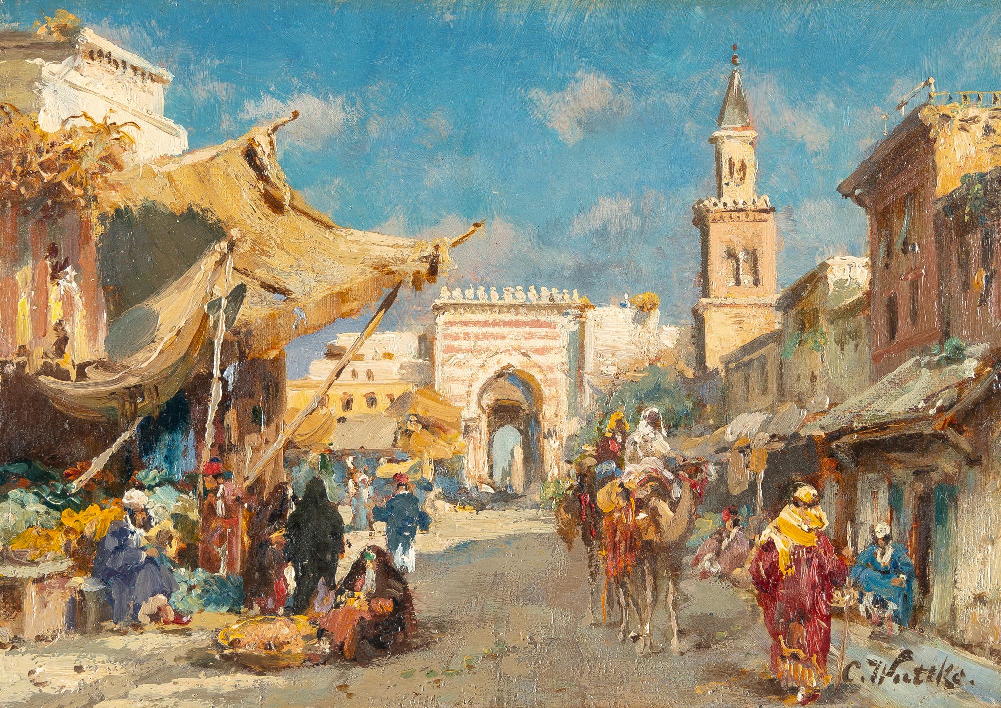 Carl Wuttke - Orientalische Straßenszenerie (wohl in Bagdad)
