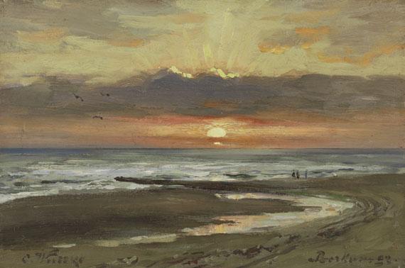 Carl Wuttke - Sonnenuntergang auf Borkum